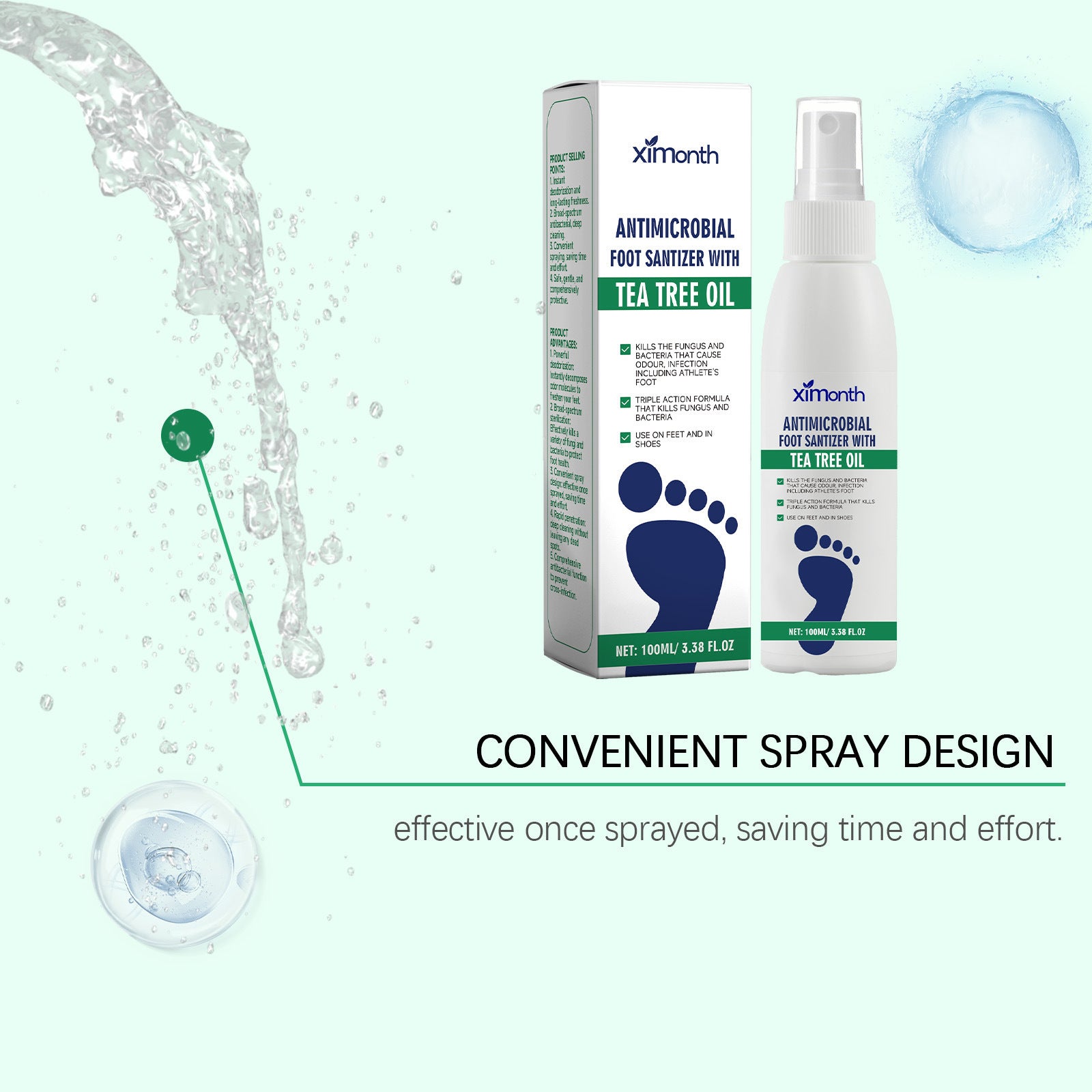 Cross-border XIMONTH Foot Care Solution Deodorant Repair