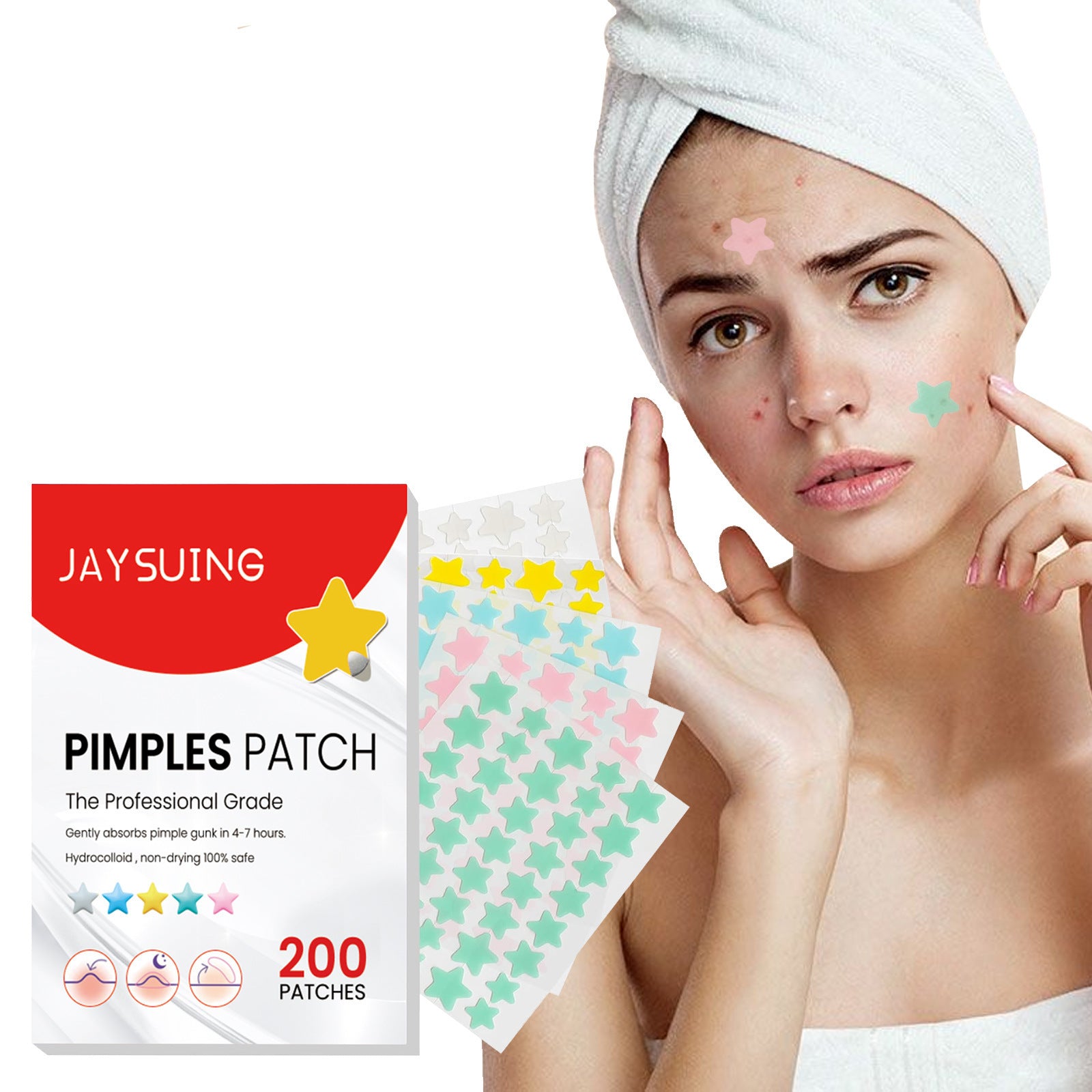 Invisible Hydrocolloid Pimple Patches - Acne Spot Treatment & Blemish Cover