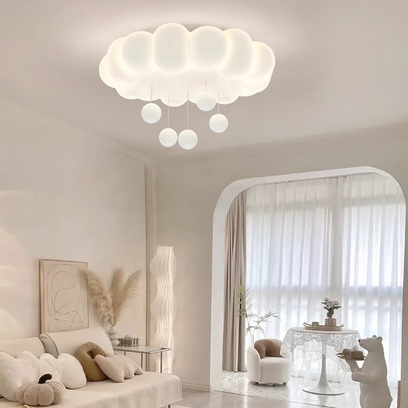 Creamy Cozy Bubble-Cloud Bedroom Ceiling Light
