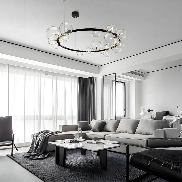 Contemporary Alyse LED Ring Chandelier