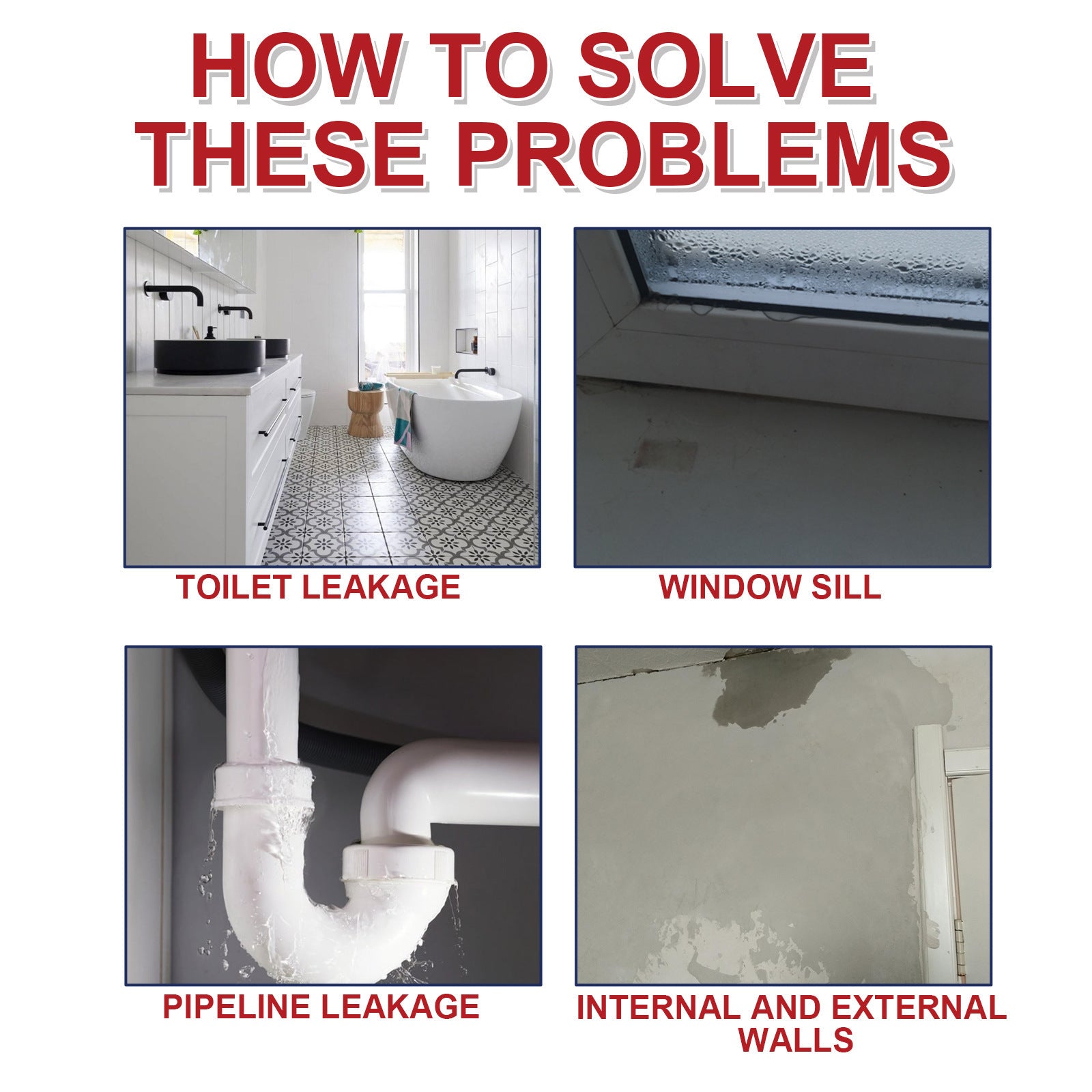 Bathroom Pipe Wall Repair Adhesive