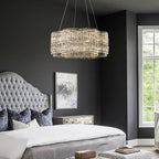 Elegant Modern Floral Crystal Chandelier