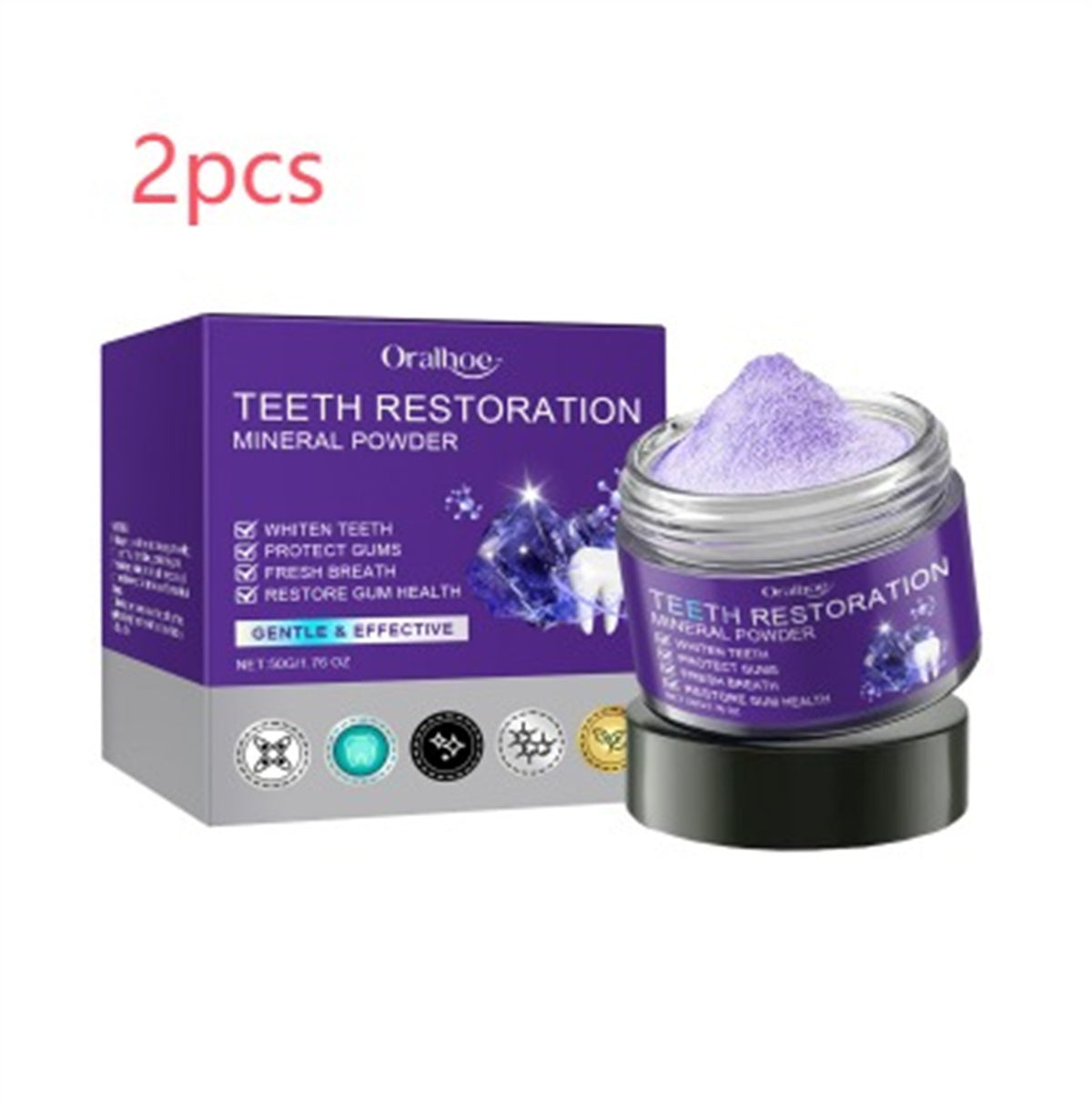 Purple Beauty Toothpowder Mild Cleaning Protection