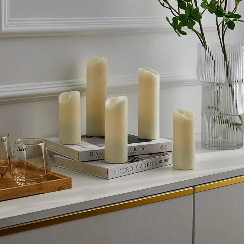 Classical White Sleek Plastic LED Candle