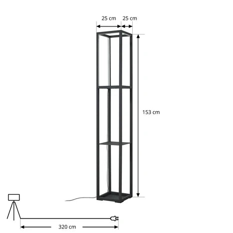 Modern Minimalist Open-frame Iron Floor Lamp