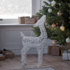Festive Doe and Fawn Acrylic Illuminated Reindeer Set