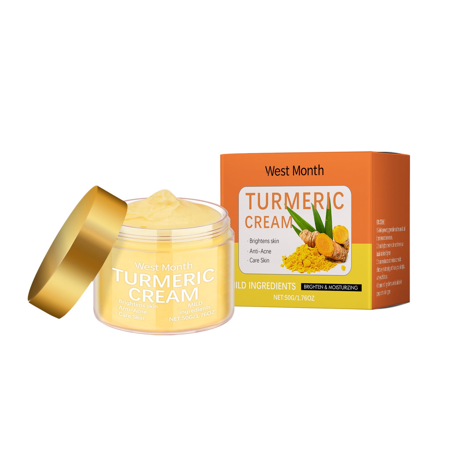 Turmeric Hydrating Skin Daily Gentle Care Moisturizing Facial Cream