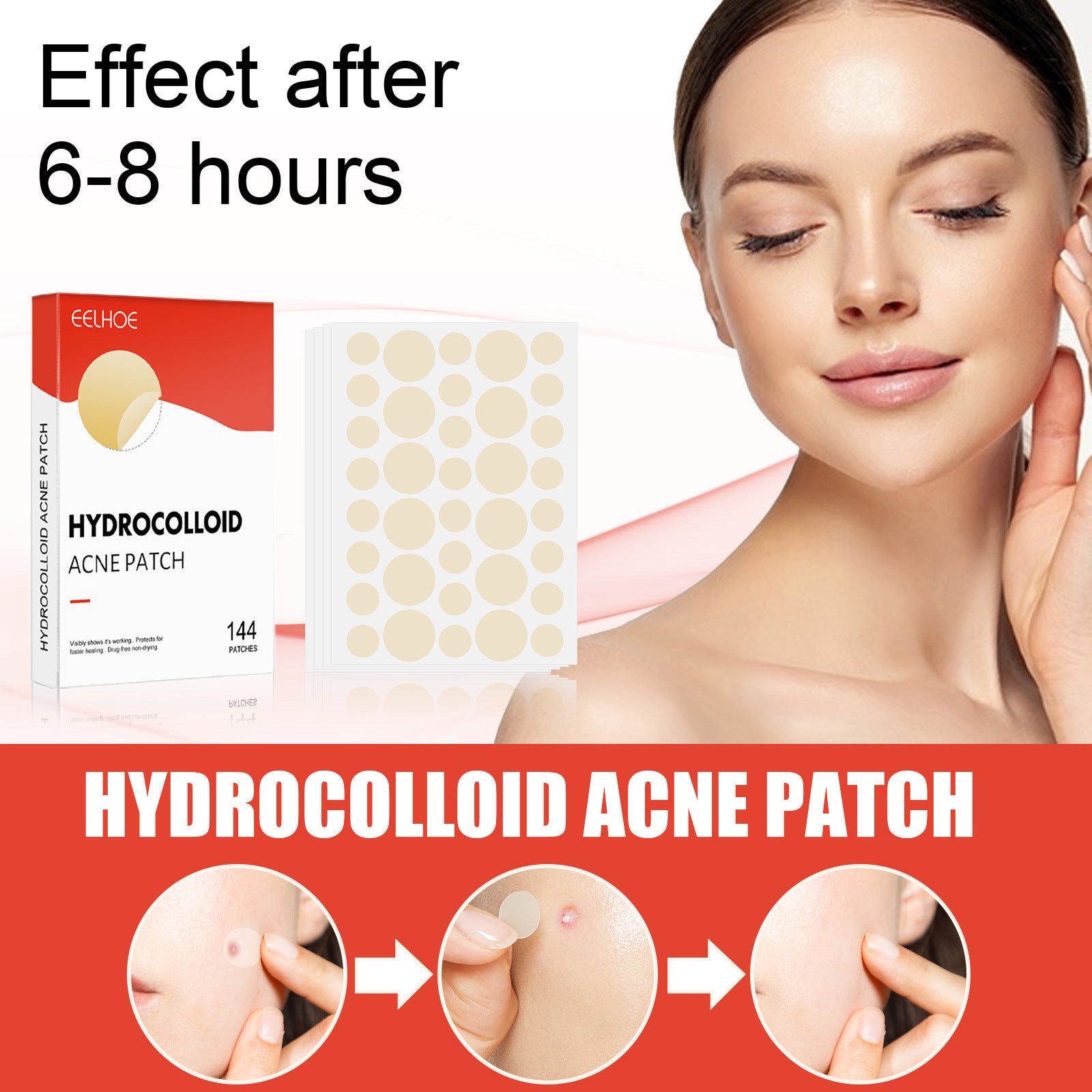 Invisible Breathable Repair Hydrogel Acne Patch