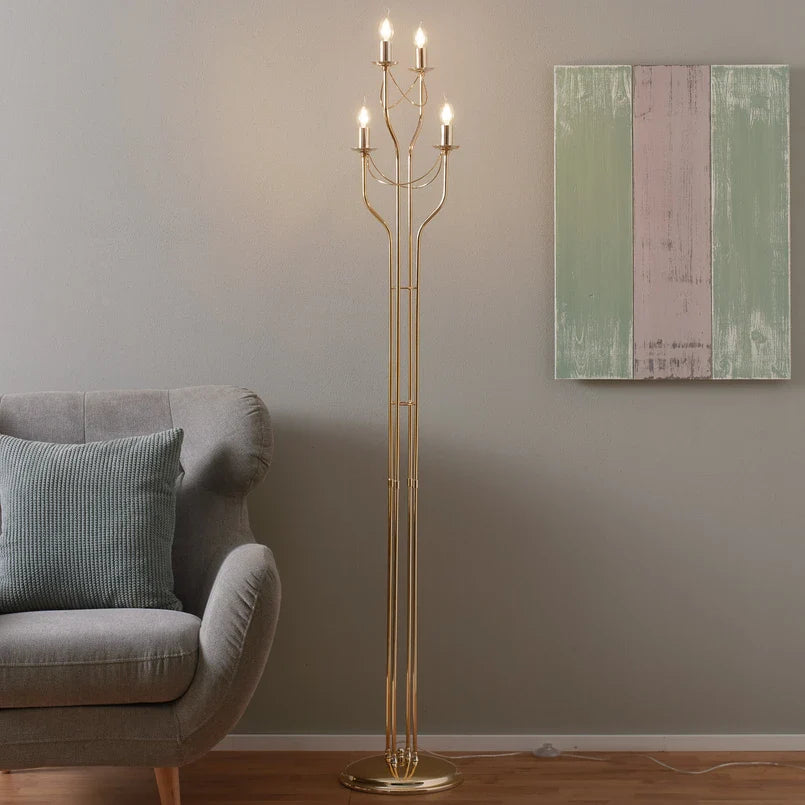 Retro Candelabrum Metal Floor Lamp
