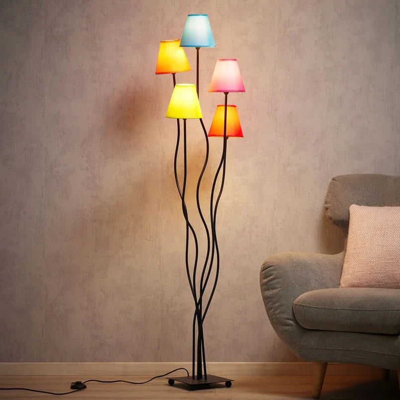 Stylish Colorful Cones Metal Floor Lamp