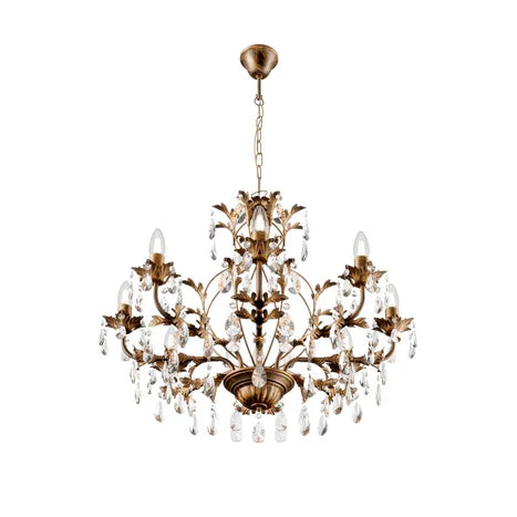Classical Multi-tiered Crystal Drops Chandelier