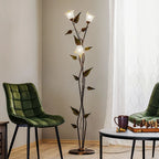 Stylish Twisting Vine Glass Floor Lamp
