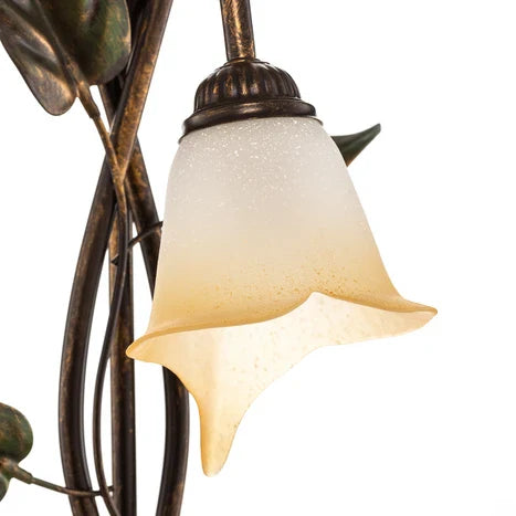 Stylish Twisting Vine Glass Floor Lamp