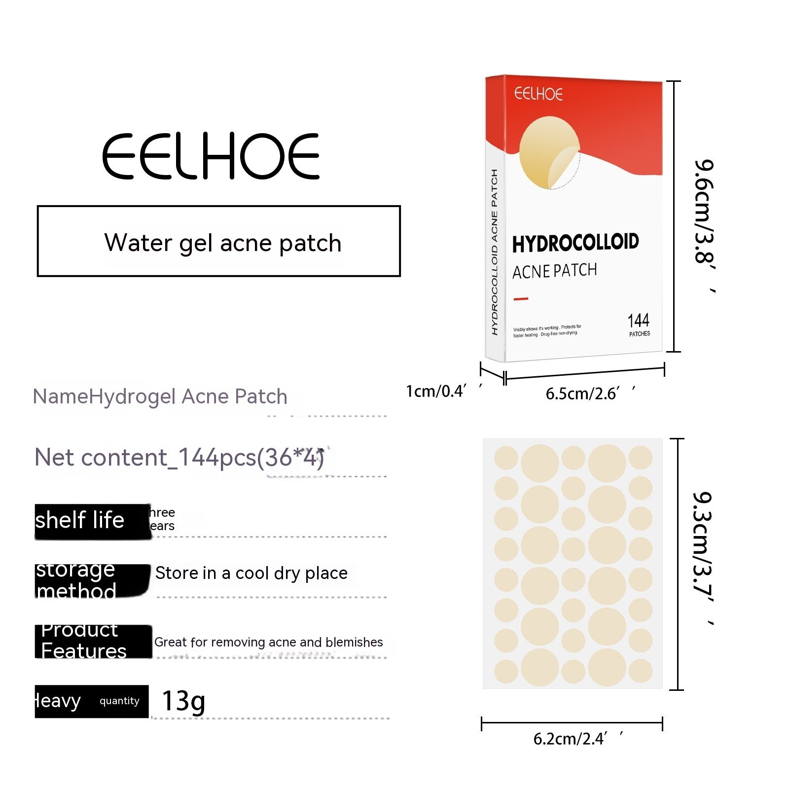 Invisible Breathable Repair Hydrogel Acne Patch