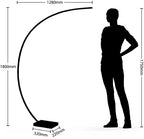 Modern Crescent Shape Aluminum Floor Lamp