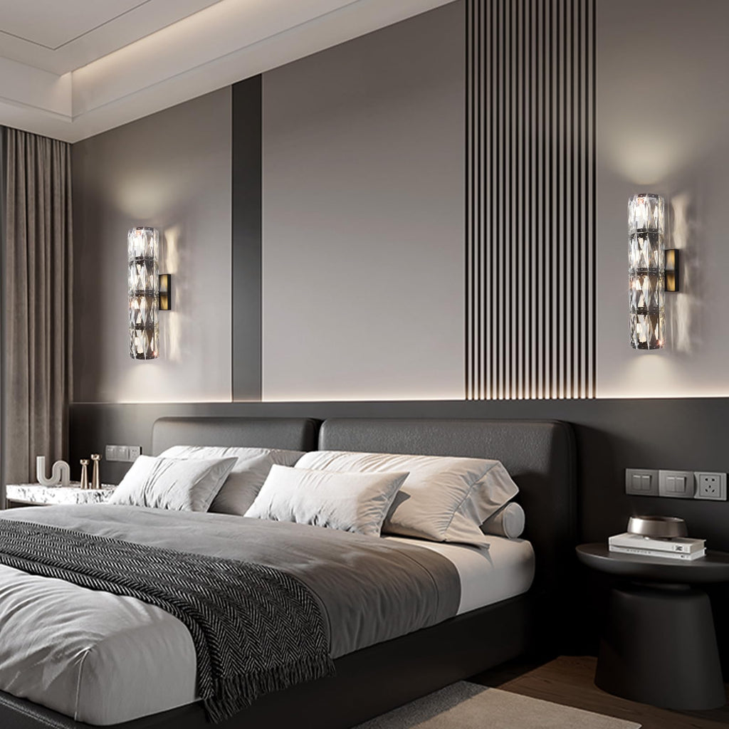 Elegant Polygonal Crystal Wall Light
