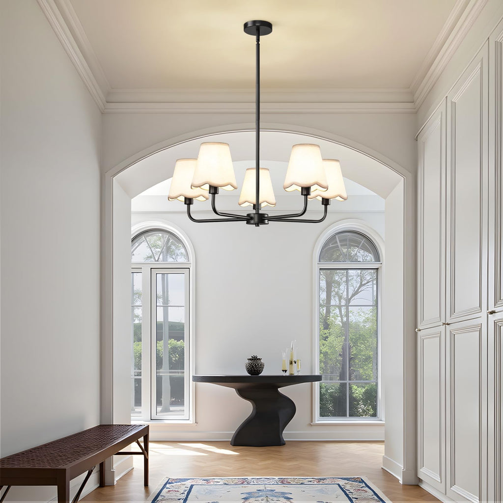 Vintage Sleek Lampshade Chandelier