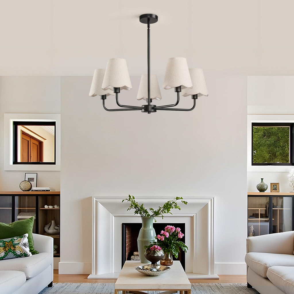 Vintage Sleek Lampshade Chandelier