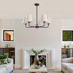 Vintage Sleek Lampshade Chandelier