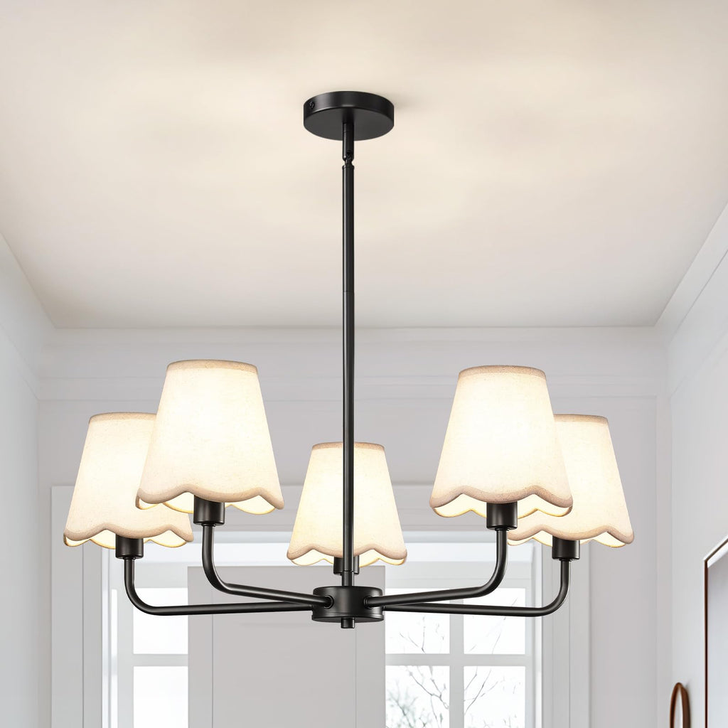 Vintage Sleek Lampshade Chandelier