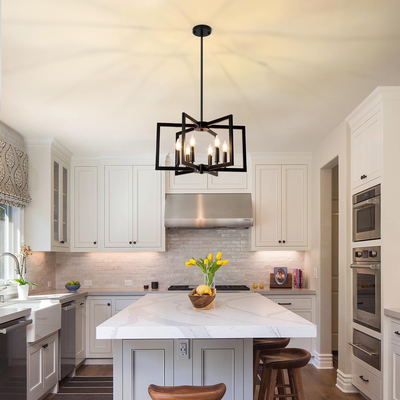 Rustic Farmhouse Metal Chandelier