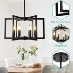 Rustic Farmhouse Metal Chandelier