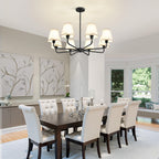 Vintage Sleek Lampshade Chandelier