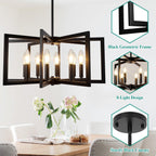 Rustic Farmhouse Metal Chandelier