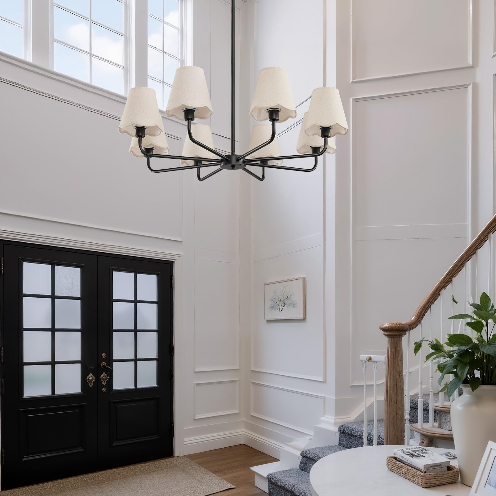Vintage Sleek Lampshade Chandelier