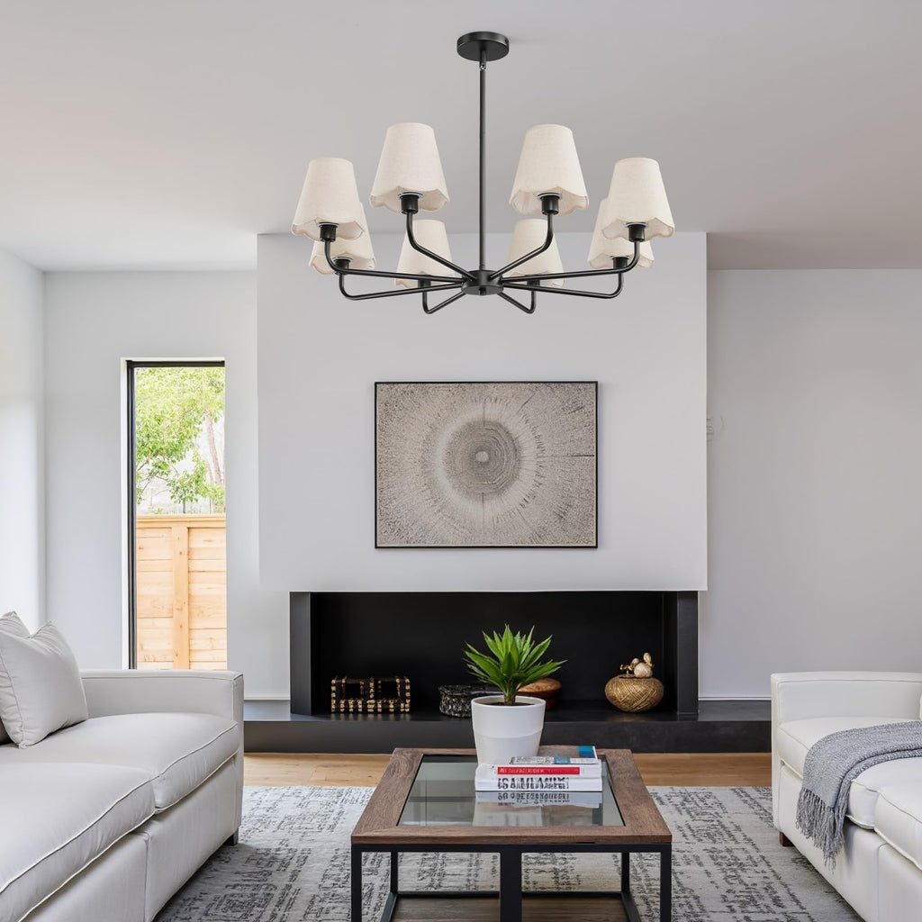 Vintage Sleek Lampshade Chandelier