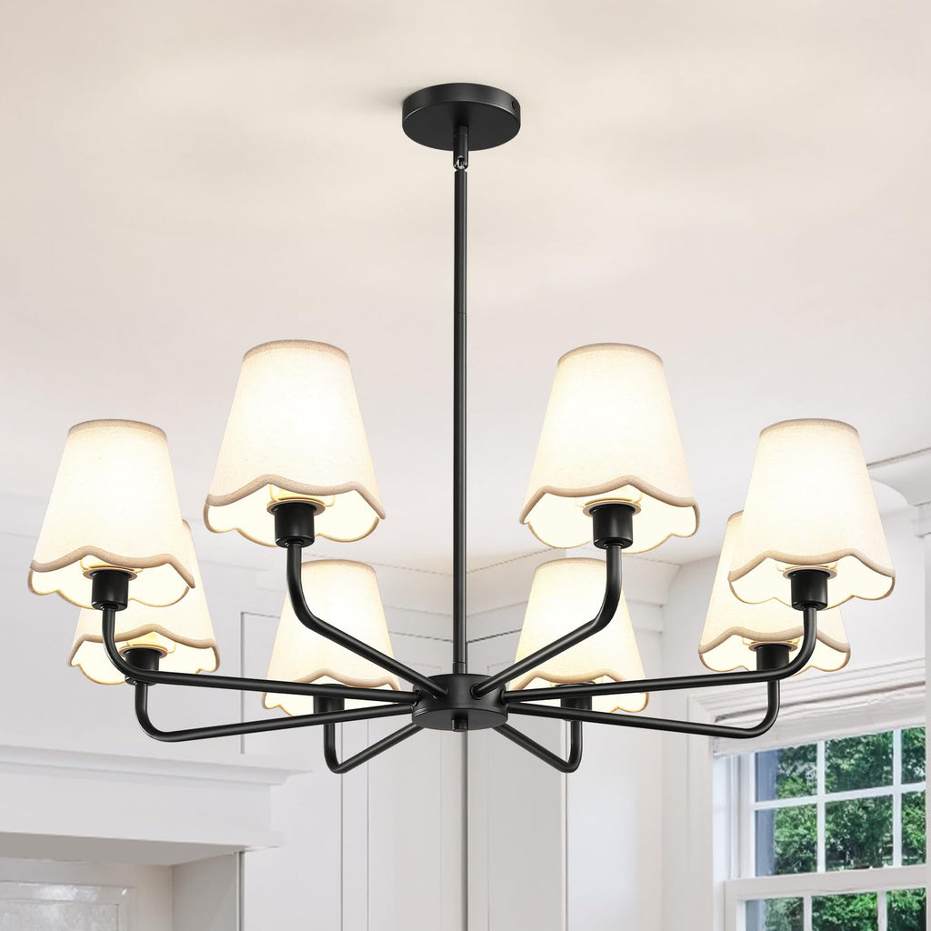 Vintage Sleek Lampshade Chandelier