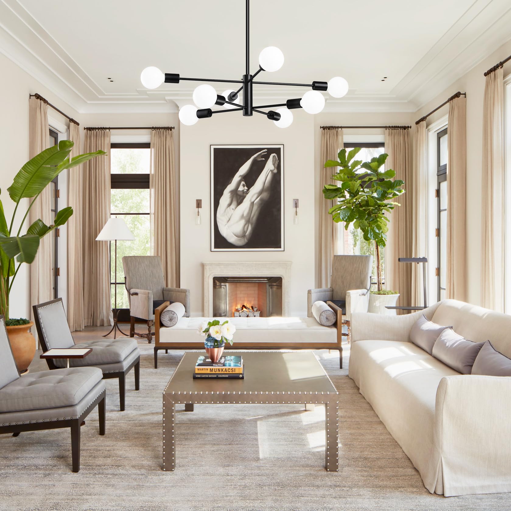 Stylish Chic Glowing Globe Chandelier
