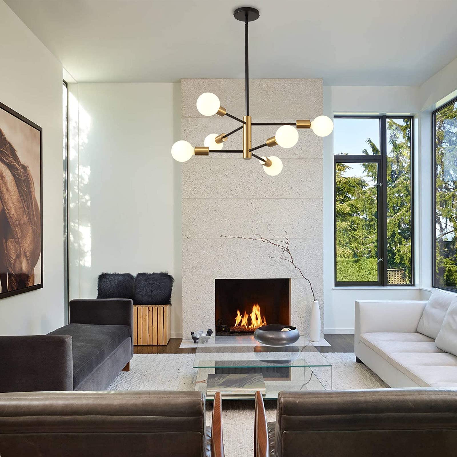 Stylish Chic Glowing Globe Chandelier