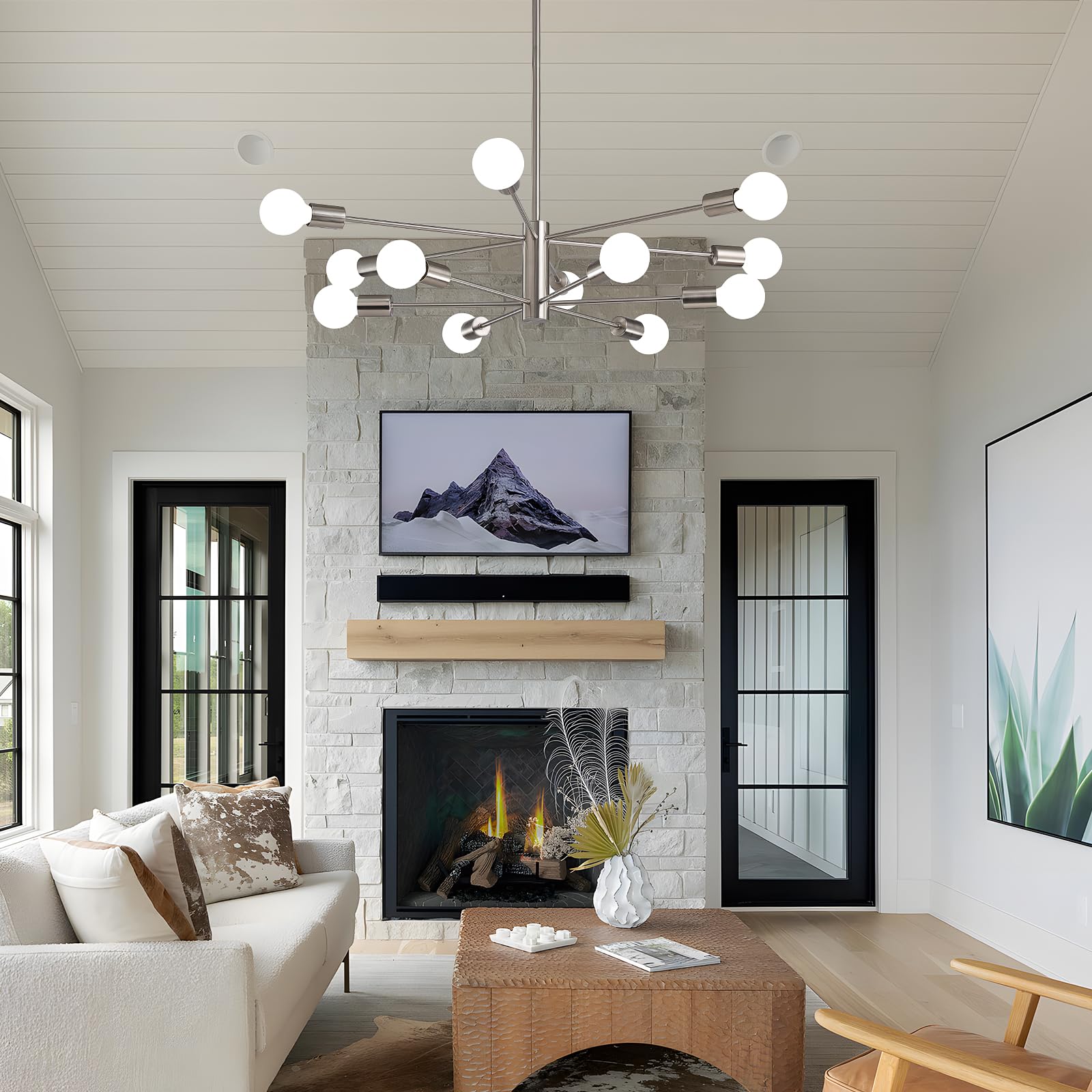 Stylish Chic Glowing Globe Chandelier