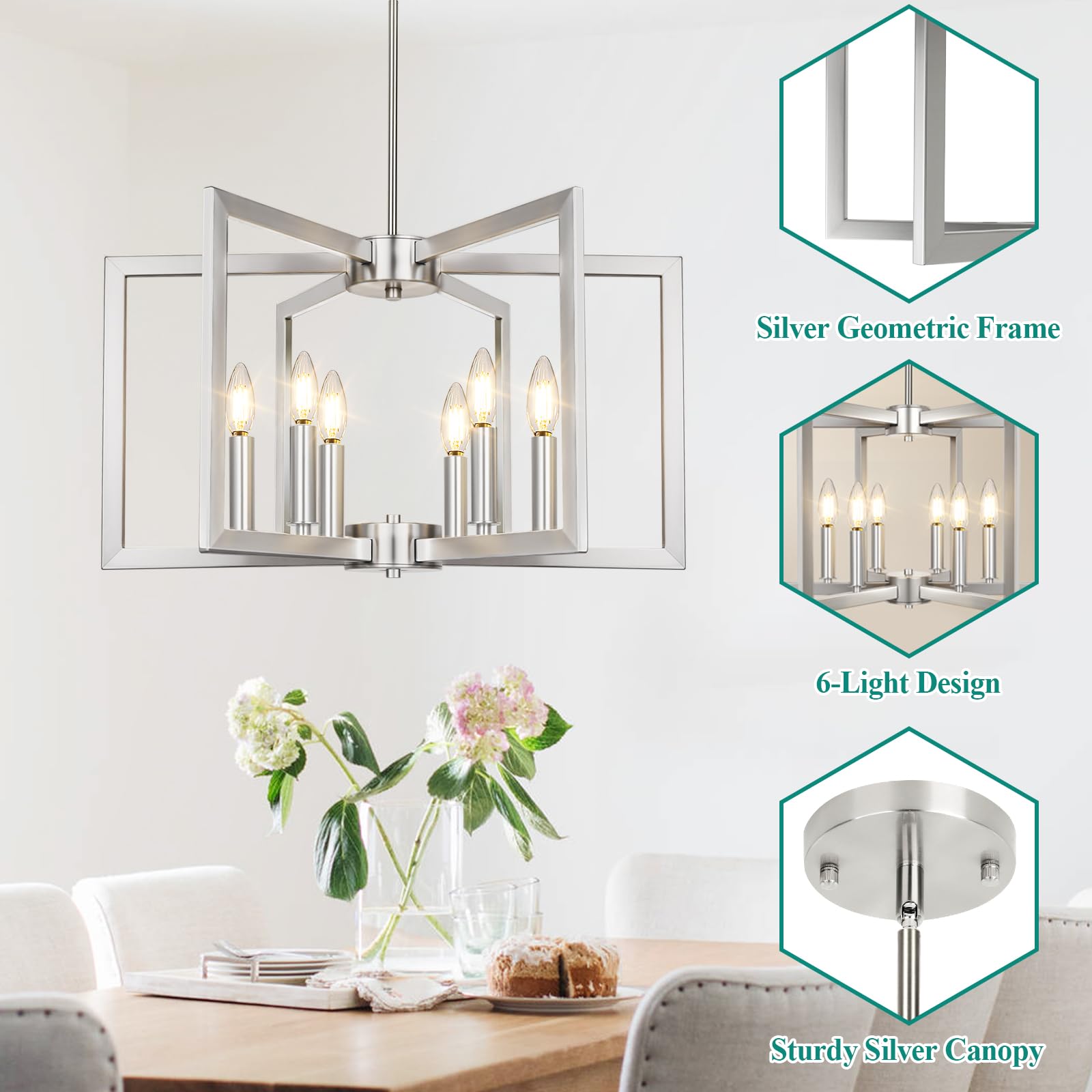Rustic Farmhouse Metal Chandelier