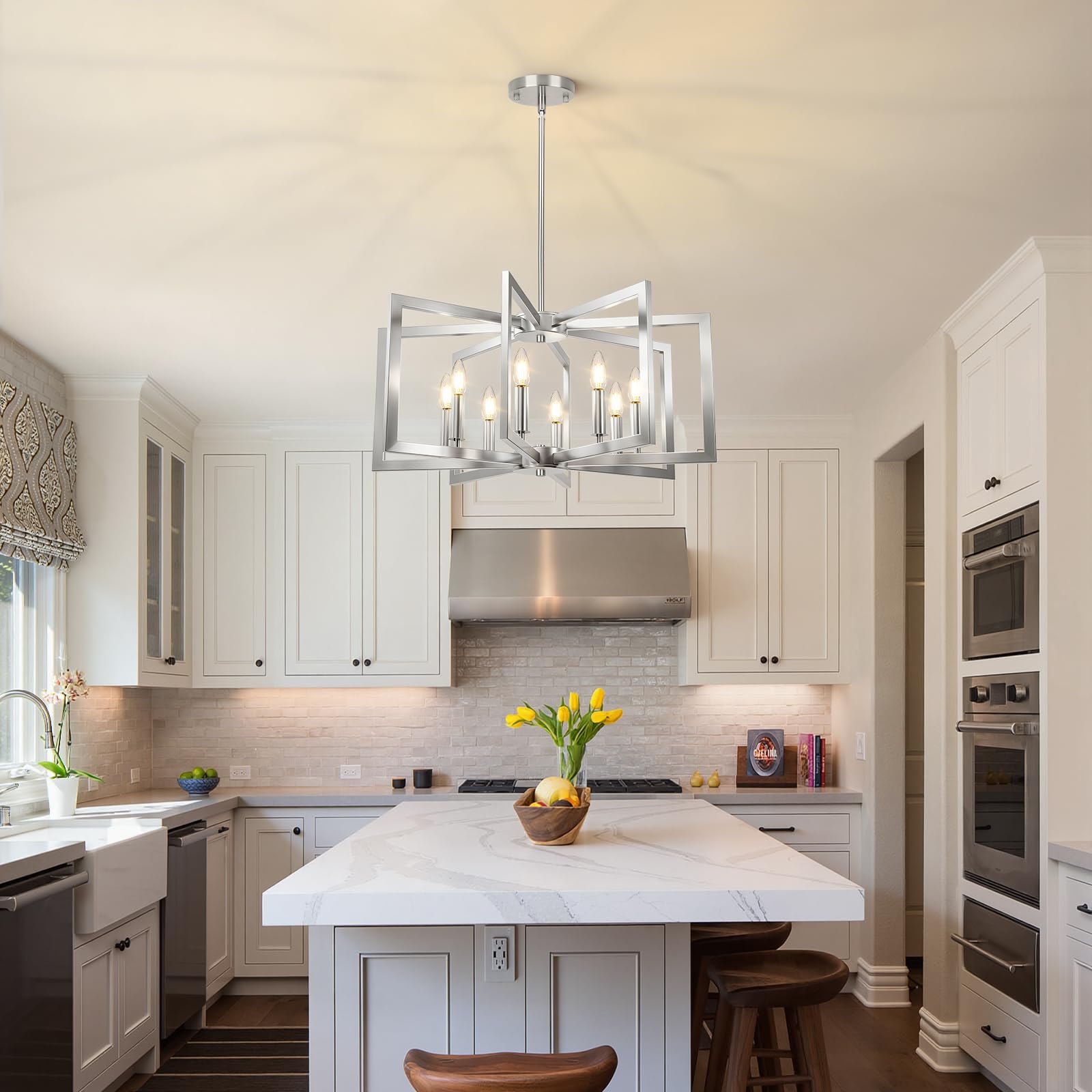 Rustic Farmhouse Metal Chandelier