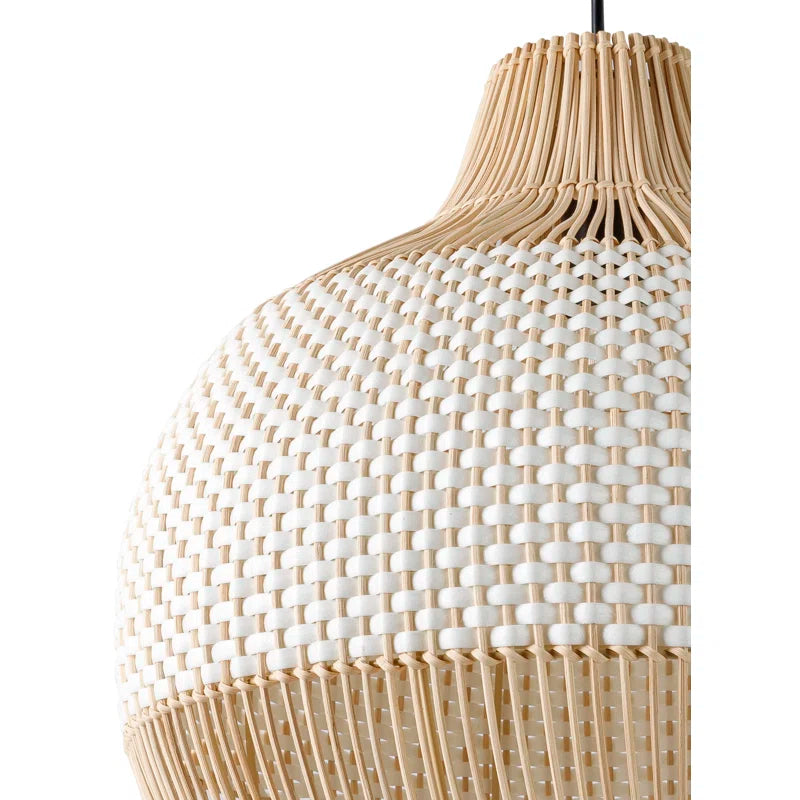 Classic Woven Rattan Dome Pendant Light