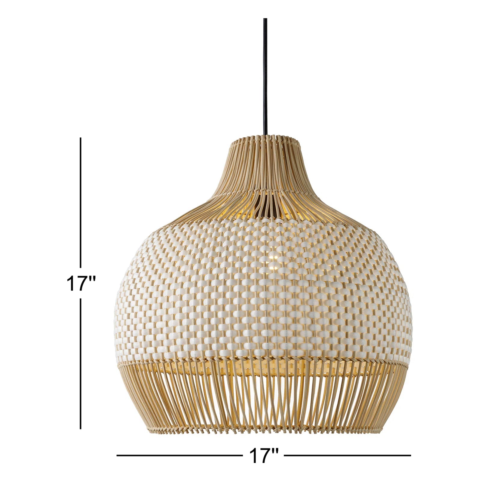 Classic Woven Rattan Dome Pendant Light