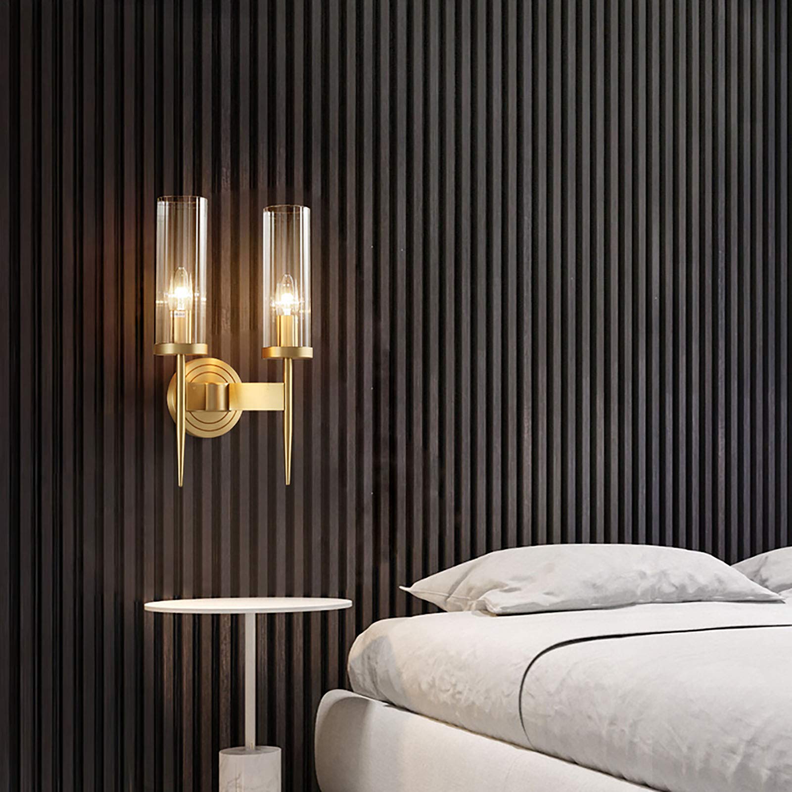 Modern Elegance Cylinder Glass Wall Light
