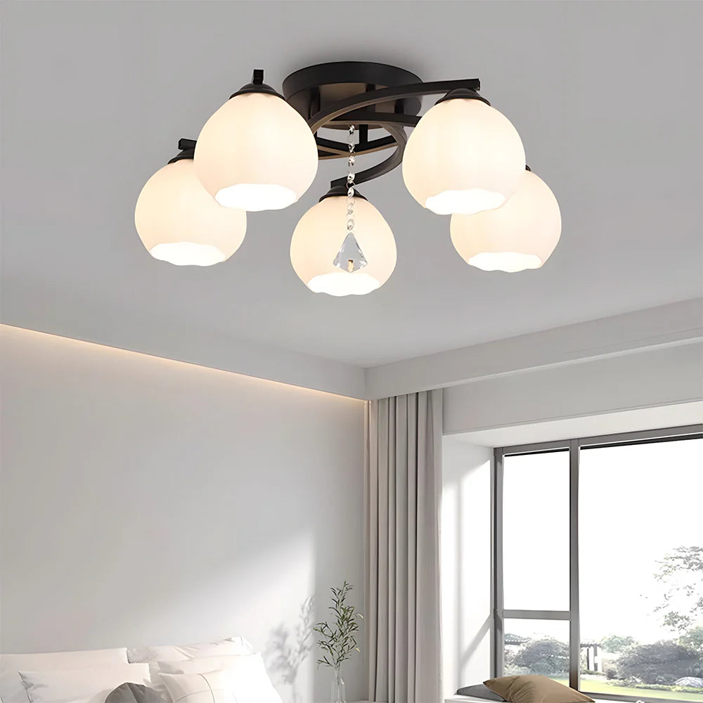 Contemporary Globe Glass Ceiling Light