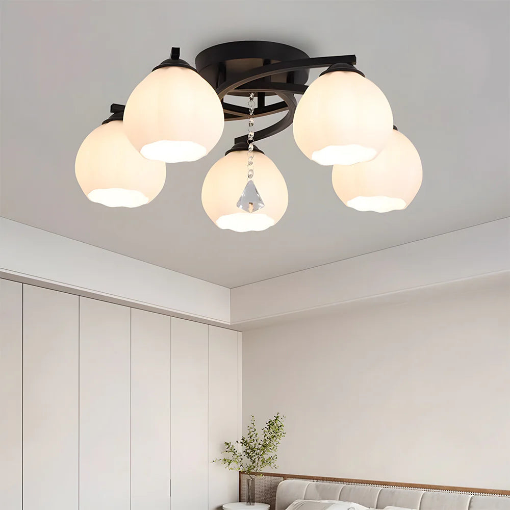 Contemporary Globe Glass Ceiling Light