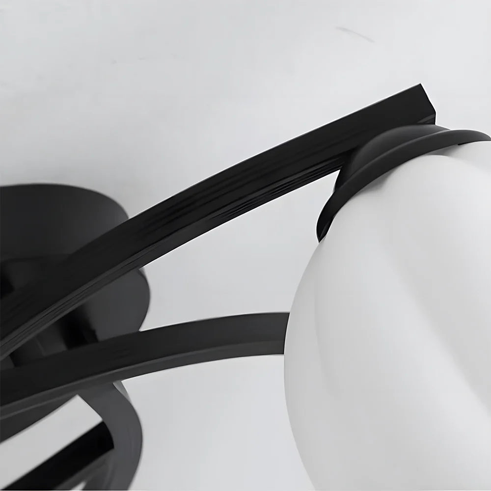 Contemporary Globe Glass Ceiling Light