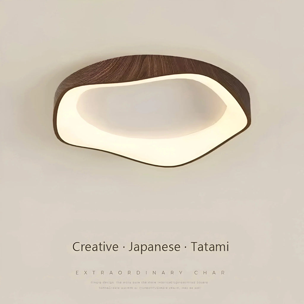 Wooden Lace LED Matte Finish Ceiling Light