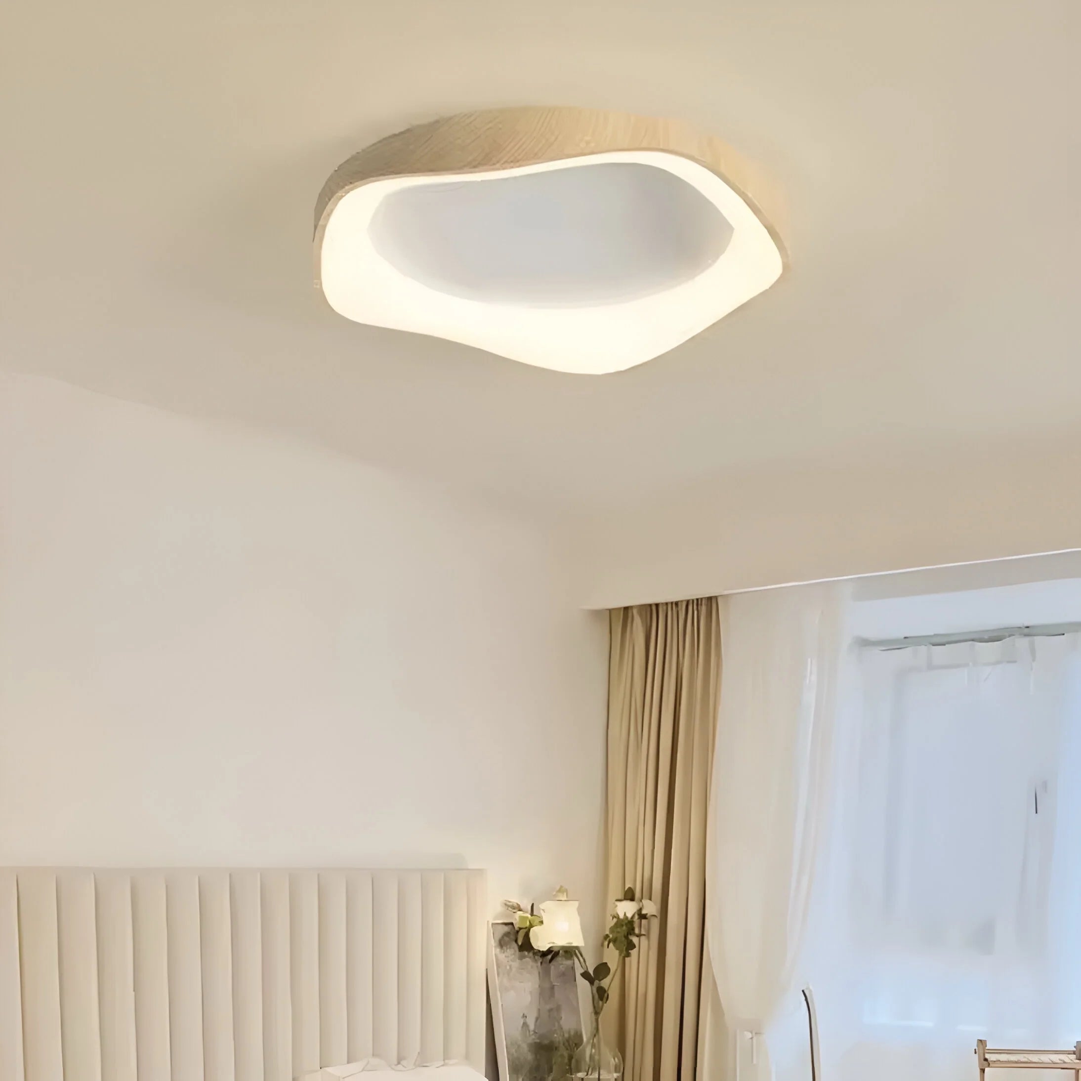 Wooden Lace LED Matte Finish Ceiling Light