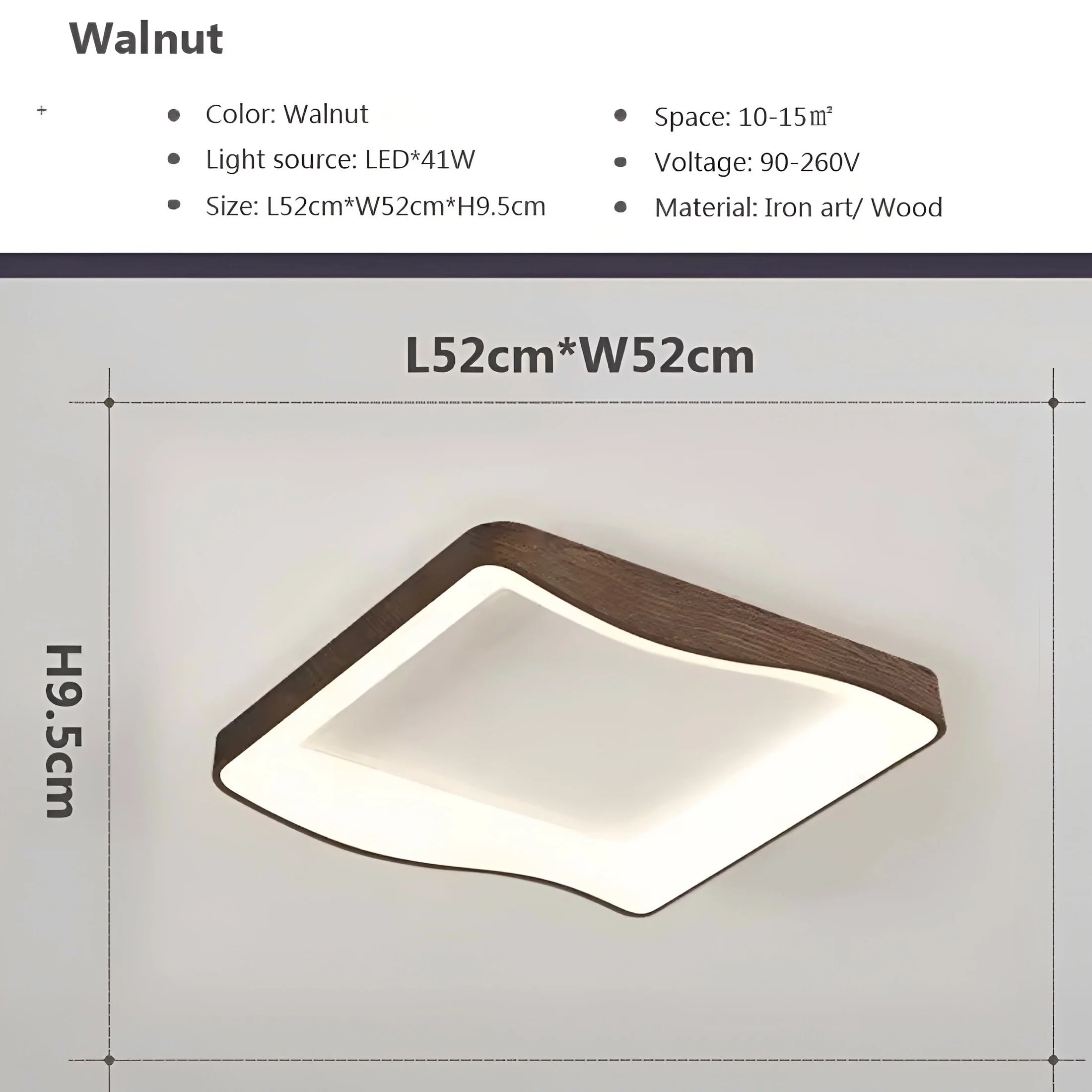 Wooden Lace LED Matte Finish Ceiling Light