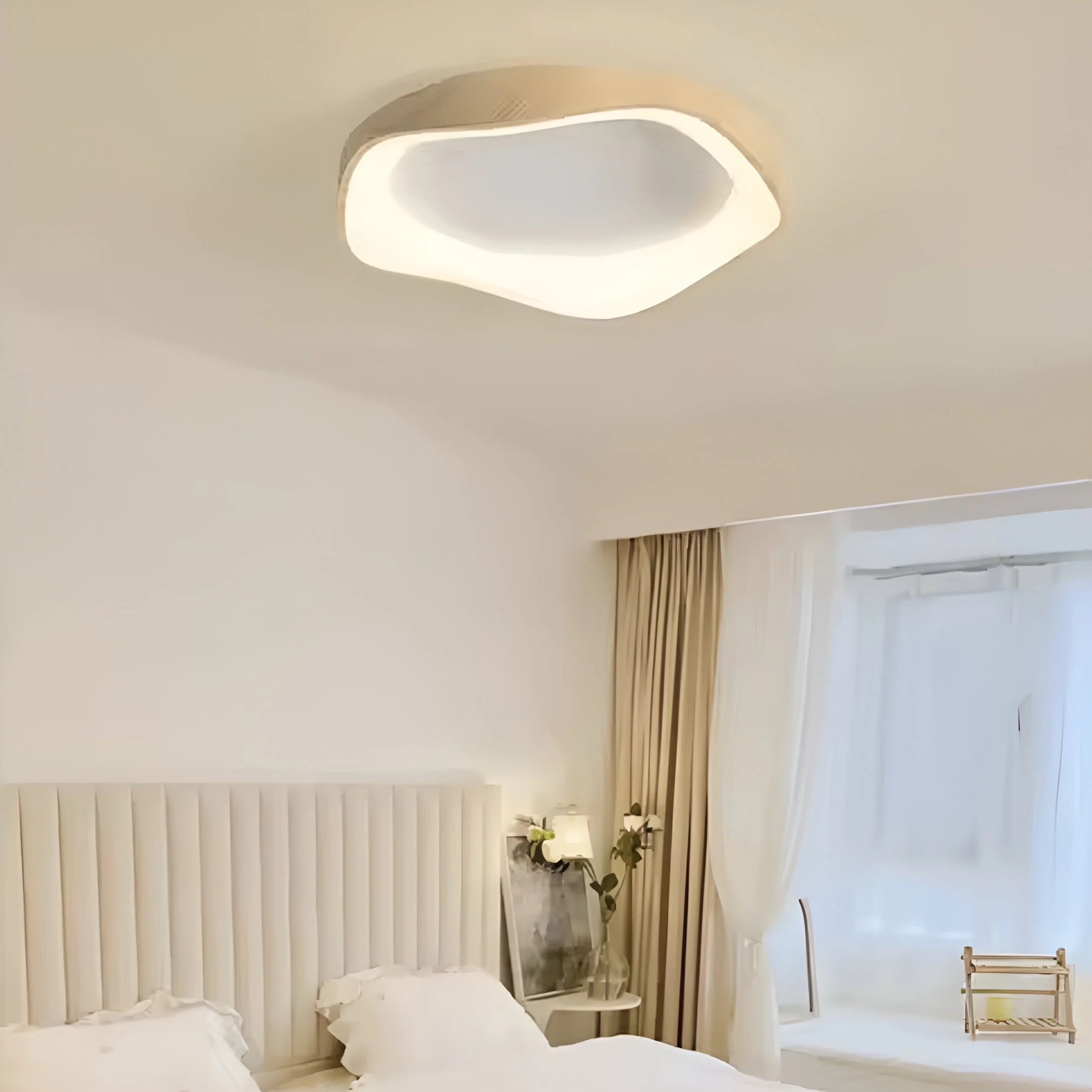 Wooden Lace LED Matte Finish Ceiling Light