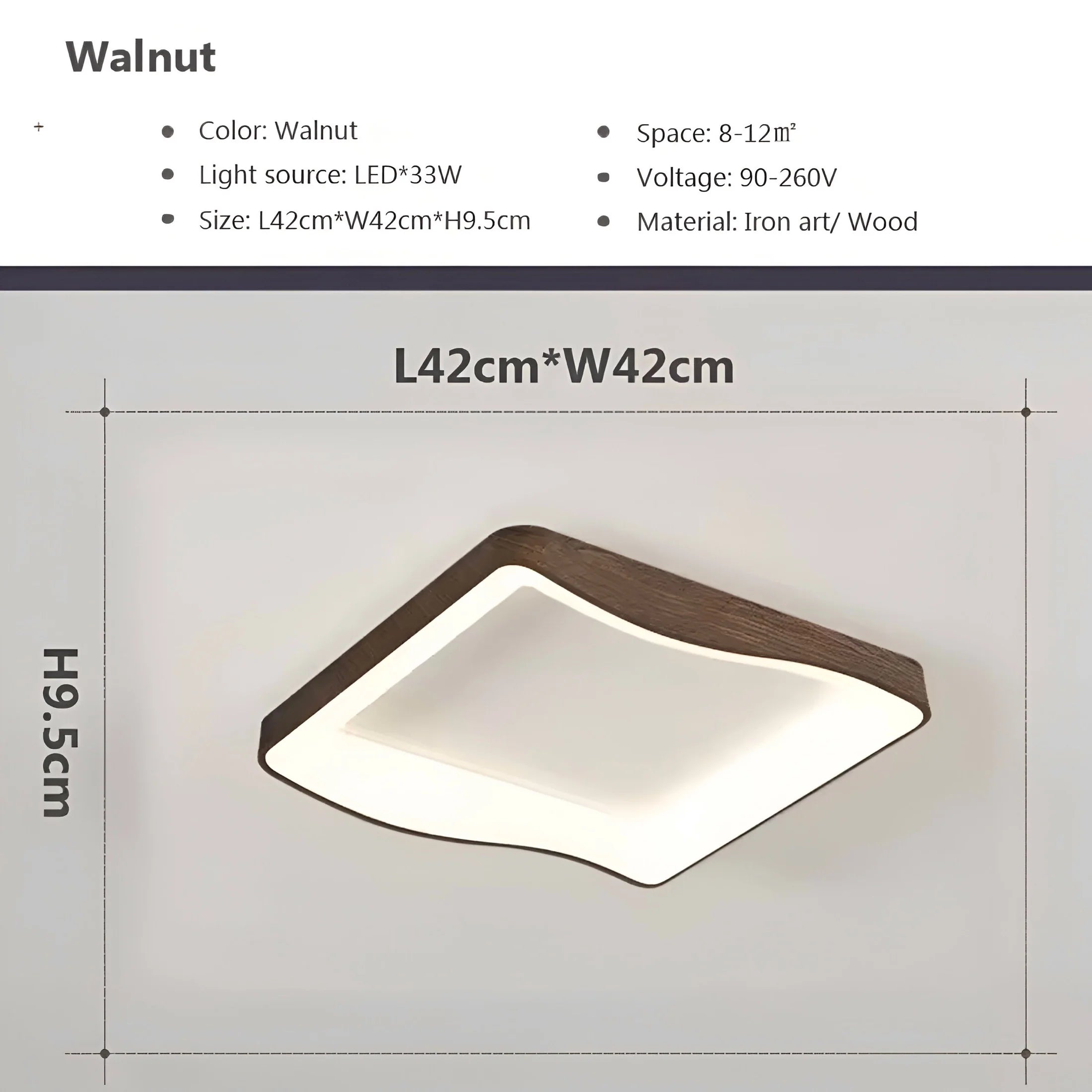 Wooden Lace LED Matte Finish Ceiling Light