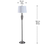 Vintage Ornate Steel Floor Lamp