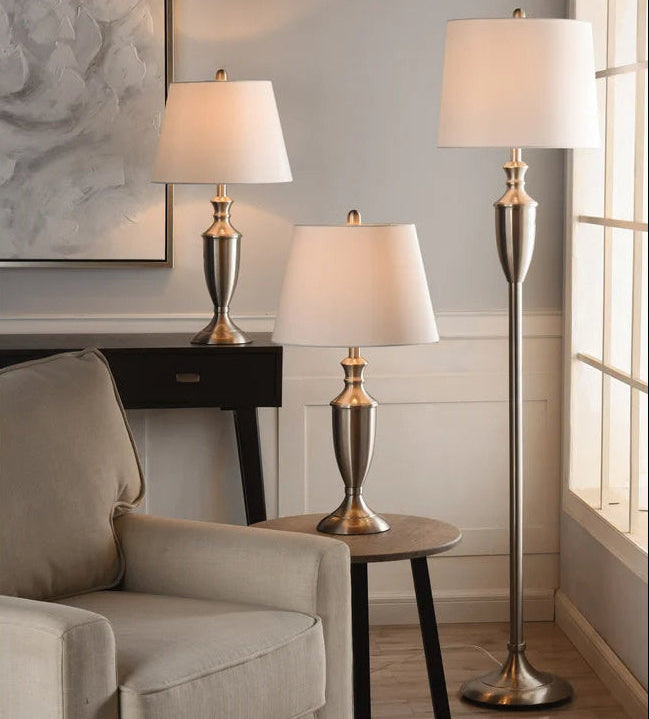 Vintage Ornate Steel Floor Lamp