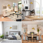 Elegant Arc Marble Base Floor Lamp